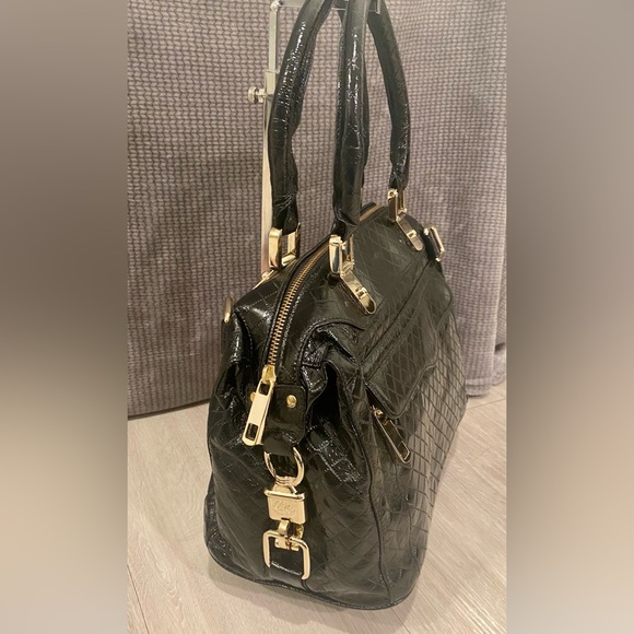 NWOT Rebecca Minkoff Quilted Black Patent Leather Satchel - Picture 12 of 14